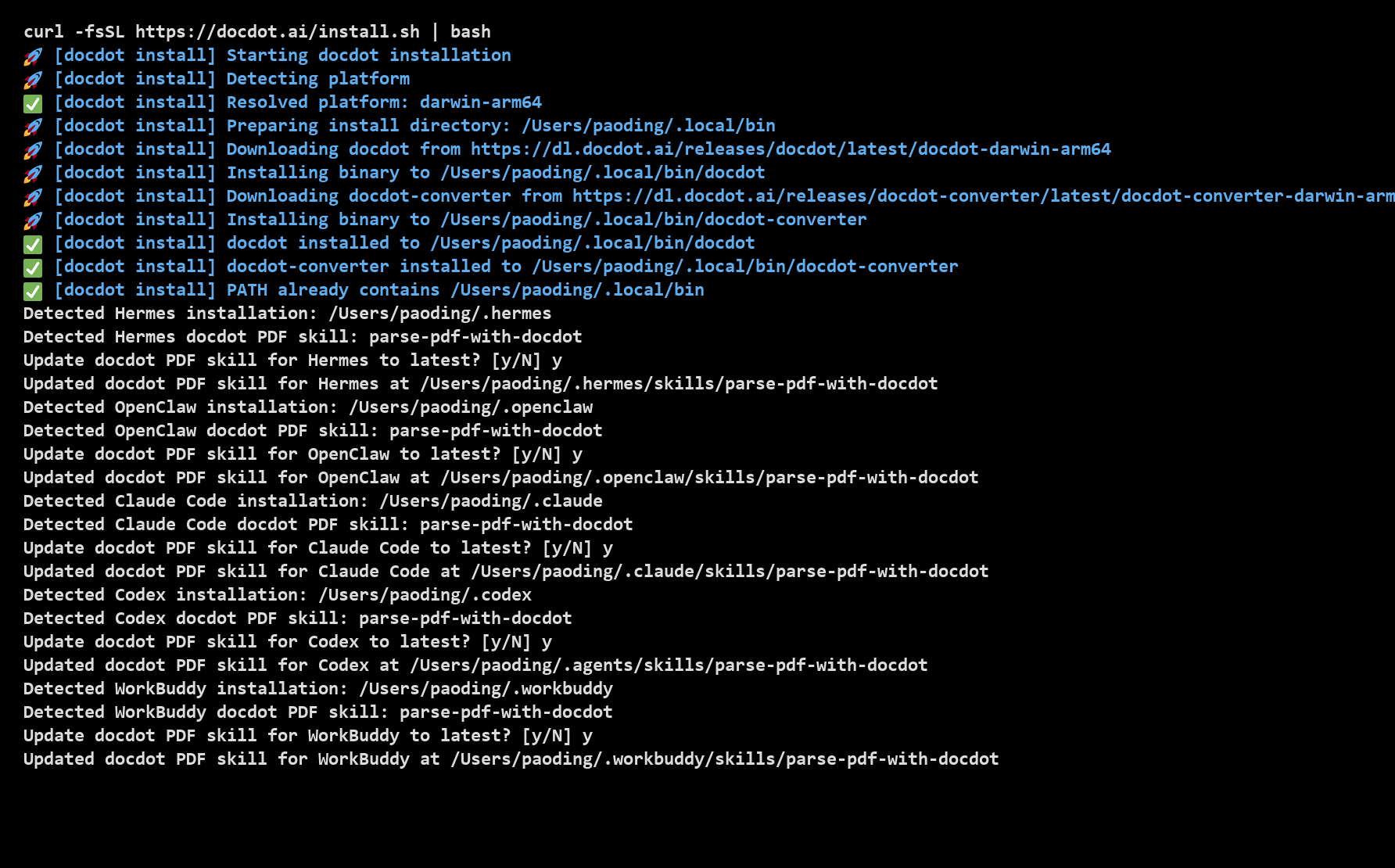 Automatically detect Skills during installation