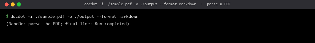Parsing a PDF into Markdown