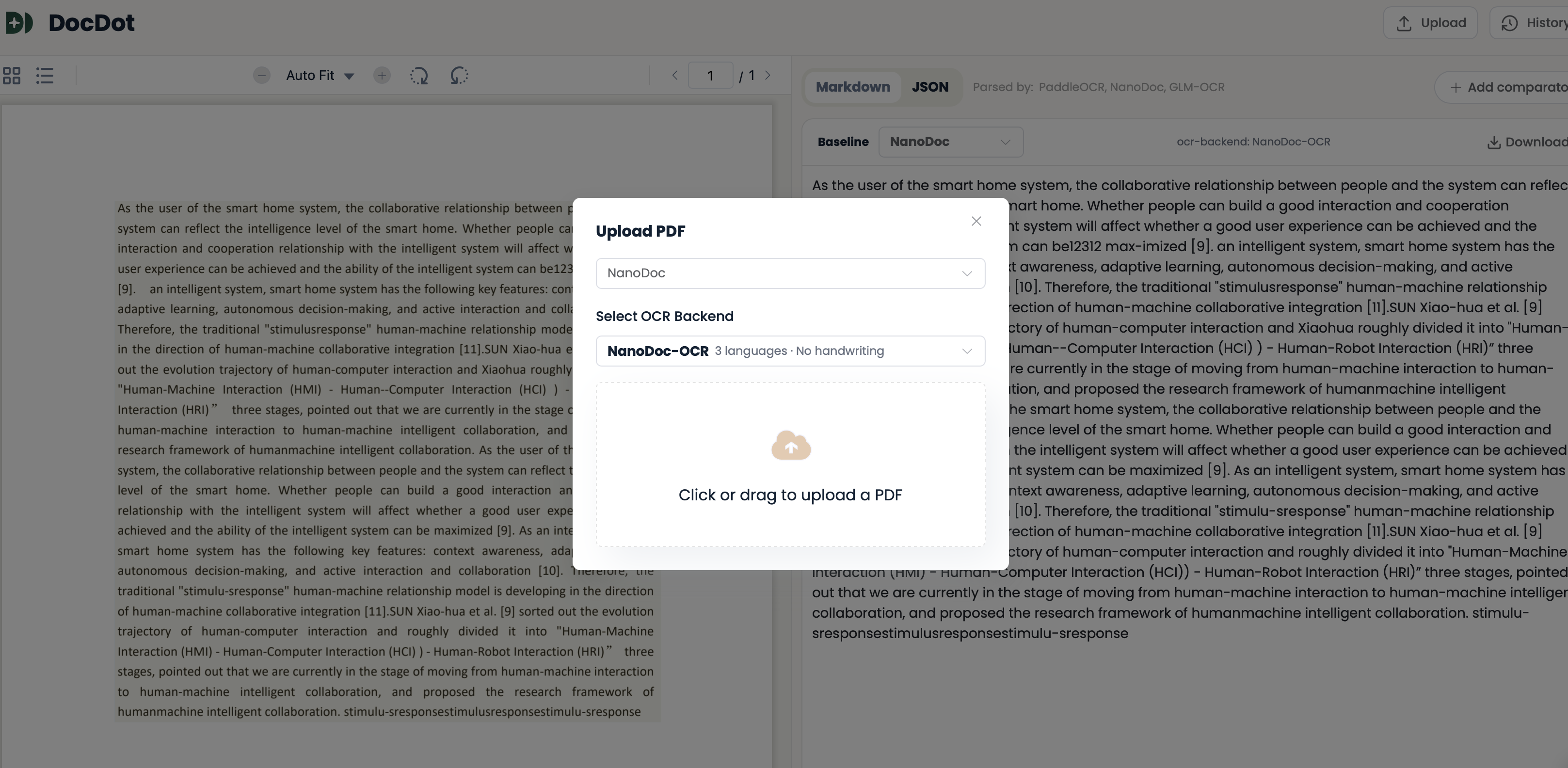 Uploading a PDF